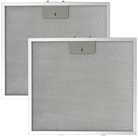 2 Set Metal Mesh Grease Filter Compatible with AEG Beko Belling, Fits Electrolux, Fits Zanussi Cooker Hood Models, 320mm x 320mm Extractor Fan Replacement Part