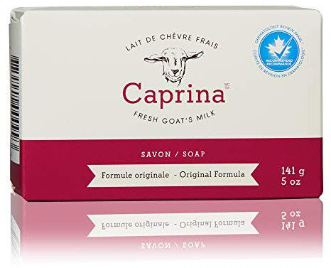 Caprina Fresh Goat’s Milk Bar Soap, Original | Organic Goat Milk Hand & Body Soap Bars, Moisturizing, Biodegradable, All-Natural & Eco-Friendly | With Vitamins A, B2, and B3-5 oz. (1 Pack)