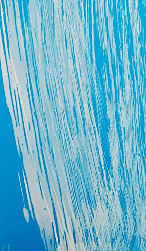 Wachsverzierfolien 3D Effektwachs Größe 155 x 90 mm, Farbe blau/weiß