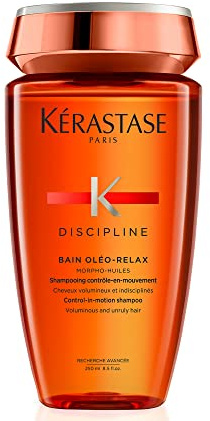 Kerastase Discipline Oleo-Relax Shampoo - Oil-infused Anti-Frizz Shampoo, Moisturizes and Protects Hair, 8.5 Fl Oz