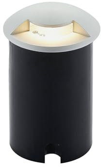 Recessed Floor Light 'Milara' dimmable (Modern) in Silver Made of Aluminium (1 Light Source, GU10) from Lucande | Outdoor recessed Floor Light