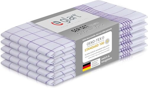 Glart 48KV1 canovacci 5 pezzi 50x70 cm, lilla, 100% cotone, senza pelucchi