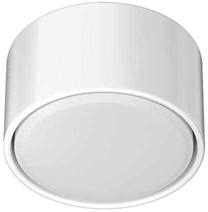 ledscom.de Lampe en porcelaine GX53 en saillie KLU, ronde, blanche, 91mm Ø, lampe GX53 LED incluse, 1038lm blanc chaud