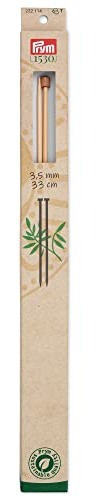 Prym 222114 Jackenstricknadeln Prym 1530, 33 cm, 3,5 mm, Holzfarben, Natürlich