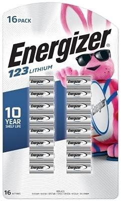Energizer 123 Lithium Photo Batteries- 16 Pack