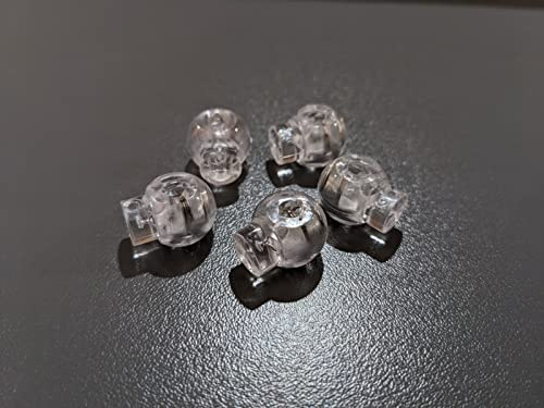 Roman Blind Clip On Clear Orb Safety Spring Toggles Cord Stopper Levelling Lock (Pack of 20)