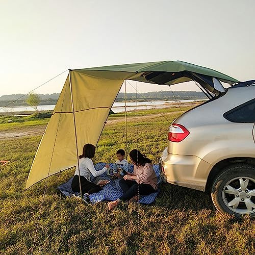BBTISG Biltält markis campingtält, 300 x 150 cm till 440 x 200 cm, SUV, MPV, lastbil, halvkombi, sedan, strandmarkis