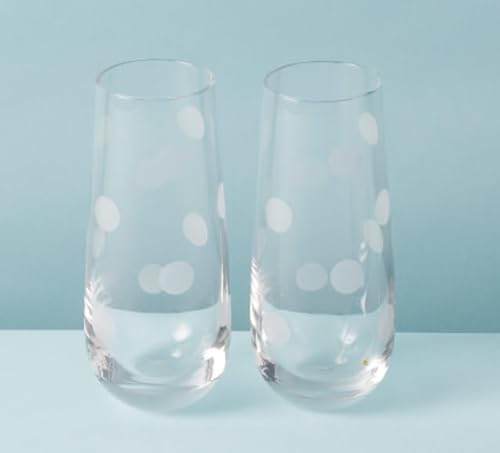 Kate Spade New York Pearl Place Flöten, ohne Stiel, 237 ml, 2 Stück