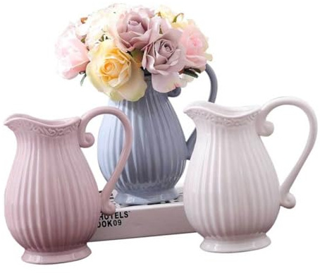 Cabilock Vase Céramique Décoratif pour Fleurs Sèches Accessoire De Maison Élégant Et Ornement De Table pour Salon Et Bureau