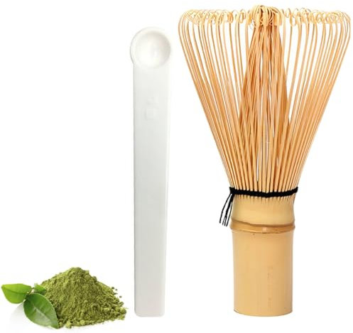 XPEX Juego de 2 piezas de matcha batidor Matcha, batidor de bambú matcha para té Matcha, juego de iniciación para té Matcha tradicional, batidor de bambú japonés Batidor de bambú Matcha, té matcha