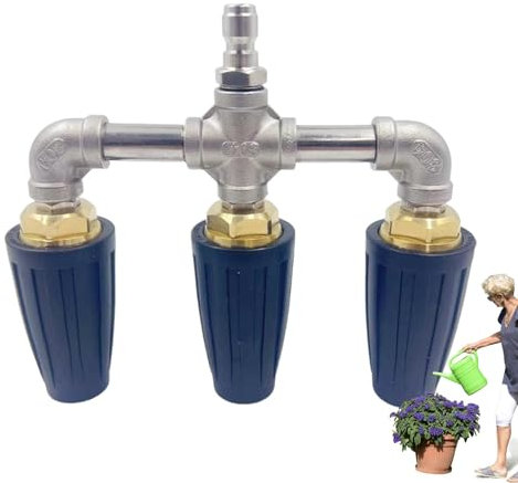 Ugello rotativo per lavapavimenti Triple Power, set di ugelli per turbina, attacco rapido 4000psier, per lavavetri