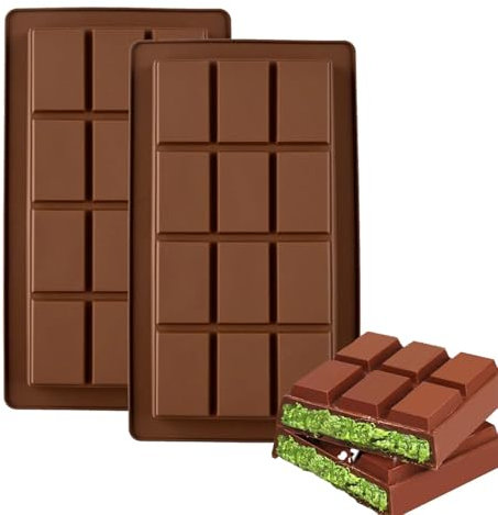 2 Pcs Chocolate Moulds Large,Deep Chocolate Bar Moulds,Mould Silicone 2 Pcs Thick Bar,for DIY Baking Moldsand Candy