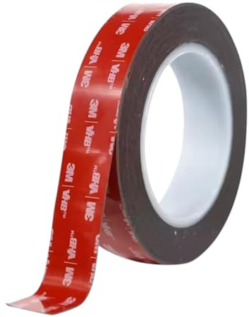 CRIFLOMAR Dubbelsidig tejp extra stark, VHB 5952 råmaterial, 20 mm x 3 m, 1,1 mm tjock, vattentät och värmebeständig, för bil, hushåll, kontor och dekoration