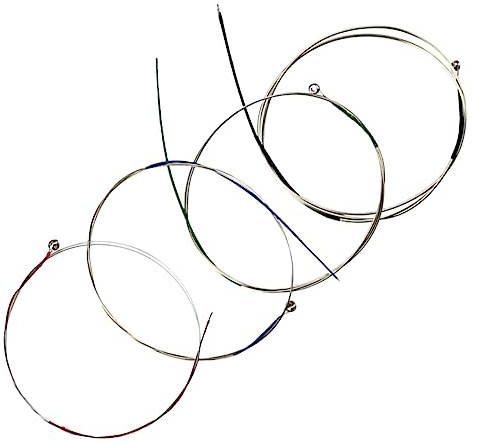 GOOHOCHY Metallene Bratschensaiten für Bratsche Silber Leicht zu Ersetzen mit Klarem Klang Zubehör für Musikinstrumente