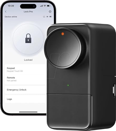 SwitchBot Smart Lock Pro Serrure de porte électronique, noire
