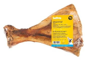 Boomy - Kalbshutterblatt - Getrocknete Hundesnacks - Extra großer Kauknochen für große Hunde - 100% Kalbknochen - 40 bis 50 cm - 1 Stück