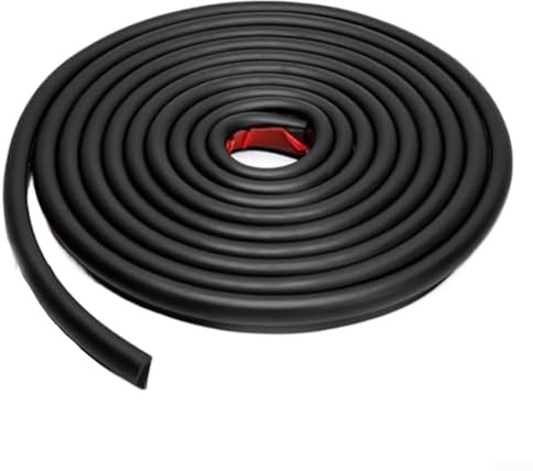 Tira de canalón de lluvia en forma de J de PVC, riel de goteo de techo de 1/2 pulgada de altura, desviador de agua para autocaravana, remolque, furgoneta, caravana, 3 metros (negro)