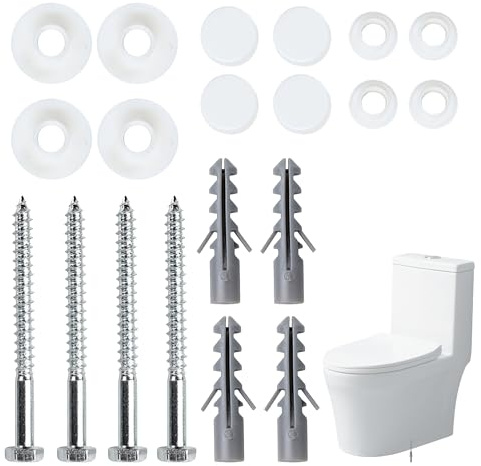 2 set di kit di fissaggio per WC, kit di fissaggio per bidet a pavimento, set di bulloni di ancoraggio per bidet, bulloni di fissaggio universali per WC, kit di fissaggio per bidet a pavimento, kit di