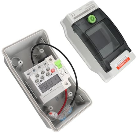 Interruptor temporizador digital 7 días 16 veces encendido apagado Caja de distribución de control de tiempo a prueba de agua para exteriores para farola Bomba de piscina