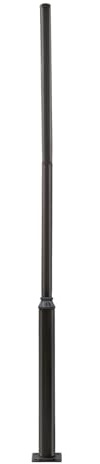 Straßenlaterne Mastleuchte, 5 m Straßenlaternenmast,100 kg Tragfähigkeit, Straßenbeleuchtungsmast für Freien, Straße, Hof, Schwarz