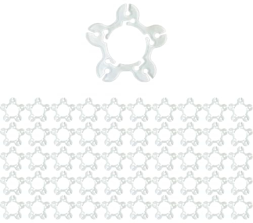 50 Pcs Balloon Arch Clips,White Plastic Balloon Connectors,1.1 Inch Inner Diameter Reusable Clip Holders for Wedding Birthday Baby Showers Party Decorations Garland Kit Flower Shape Home Festival