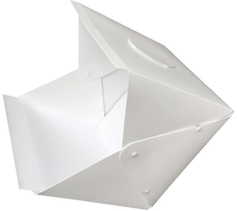 Kleine Fotobox 40cm Faltbar aus Kunststoff mit LED Beleuchtung | Weiß, Tragbar, für Produktaufnahmen von Gadgets und Schuhen, Kompaktes Packmaß für Fotostudio