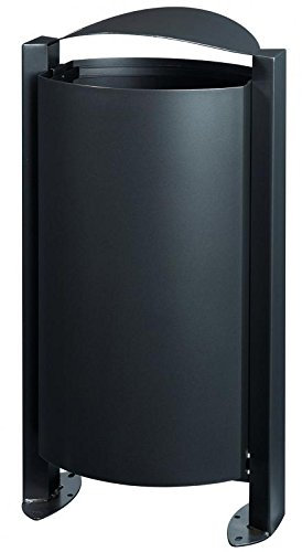 Corbeille sur pied Arkea - 100l sans cendrier - anthracite mat - RAL 7016