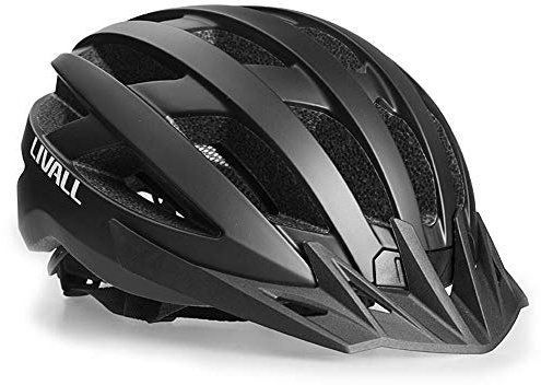 Livall MT1 - Smarter Fahrradhelm mit SOS-Alarm- und LED-Licht-System sowie Multimedia Einheit in Mattschwarz, Größen M & L