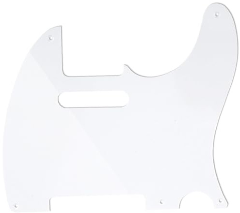 Musiclily Pro 5 Löcher TL Pickguard Gitarren Schlagbrett 1 lagig Weiß | für MIJ Japan Tele Style E-Gitarre