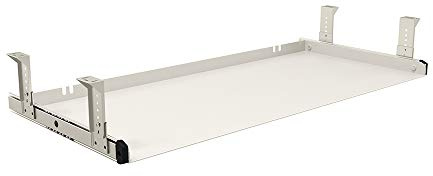 FRMSAET Tangentbord för bordsbord Kraftigt metallmetall 53/60/76 cm Plattform Datorlådor Organizer Hemmakontor Kök Sovrum Garage Förvaringsverktyg - Lätt att installera. (76 cm, Vit)