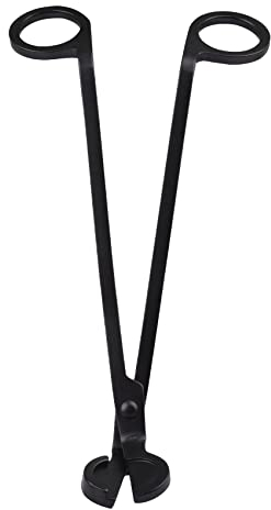 NANAOUS Kerzendocht-Trimmer, Edelstahl-Dochtknipser, Dochtschneider, Dochtschere, Öllampe, Kerzen-Zubehör, Reicht Tief in Kerzen, Verhindert Rußbildung (Mattschwarz)