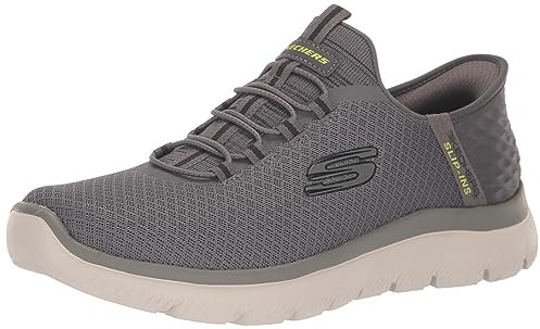 Skechers Men's Summits HIGH Range Sneaker, Charcoal Mesh/Trim, 7 UK