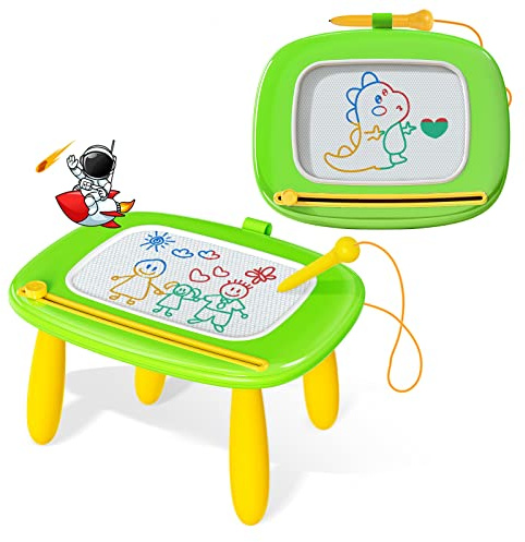 Kikidex Magnetic Drawing Board, Toddler Girl Toys for 1-2 Year Old, Doodle Board Pad Learning and Educational Toys for 1 2 3 Year Old Baby Kids Birthday Gift(Green)