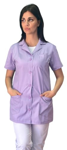 Camice da Lavoro Donna per Maestra Asilo Scuola Materna Fantasie Varie Divisa Personalizzata con Nome per Imprese di Pulizie Alimentari Macelleria