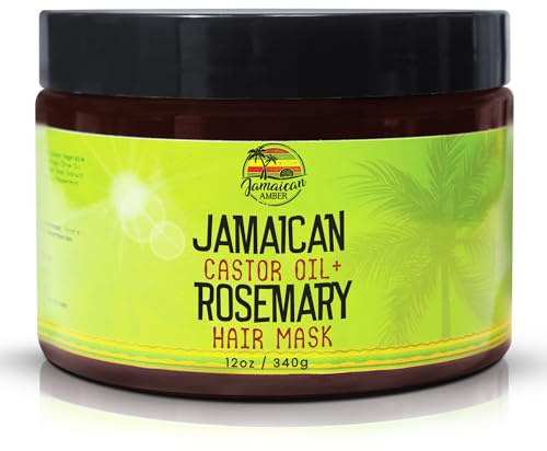Jamaican Amber, Castor Oil & Romero Hair Mask - 12 fl oz/ 354 ml - Deep Conditioning Hair Repairing Mask for Dry Damaged Hair