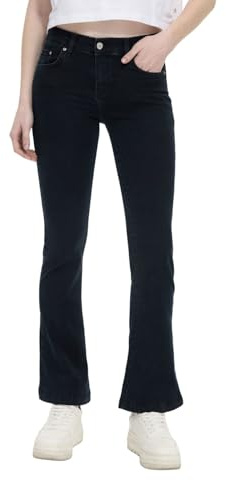 LTB Jeans Mujer Fallon - Acampanado Fit con Cremallera y Cintura Media en Color Azul de Mezcla de algodón - Talla W29L36, Laure Wash 55259, 29W x 36L