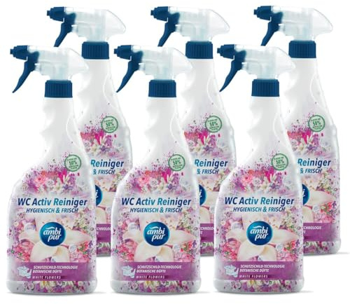 Ambi Pur WC Aktiv Reiniger Spray White Flowers 750ml (6er Pack)