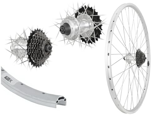 Aggro-X 28 Zoll Hinterrad Laufrad 19-622 | V-Profil , Disk 6-Loch, Felgenbremse, 7 Fach Zahnkranz 21 Gang