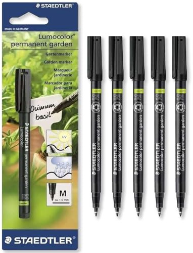 STAEDTLER Garden Marker Pen Permanent Outdoor Marker - Pack of 6