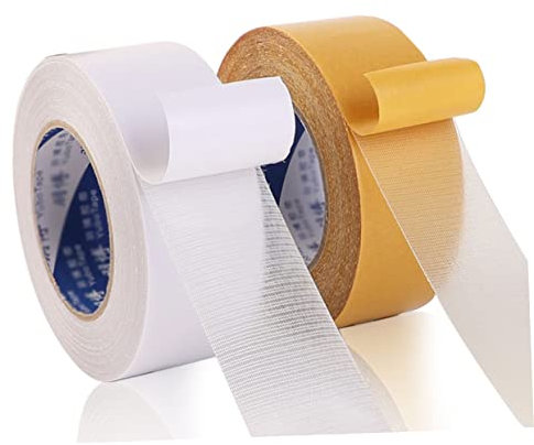 SHINEOFI Double-sided Cloth Duct Tape 3cm x 20m Strong Adhesive Carpet Floor Tape Waterproof for Diy, Stage, and Home Use Random Color