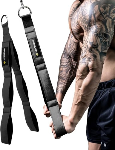 MANUEKLEAR Trizepsseil Kabelbefestigungsgriffe, größere Bewegungsfreiheit, Trizeps-Seil zum Herunterziehen, Crunches, Facepulls für professionelles Fitnessstudio