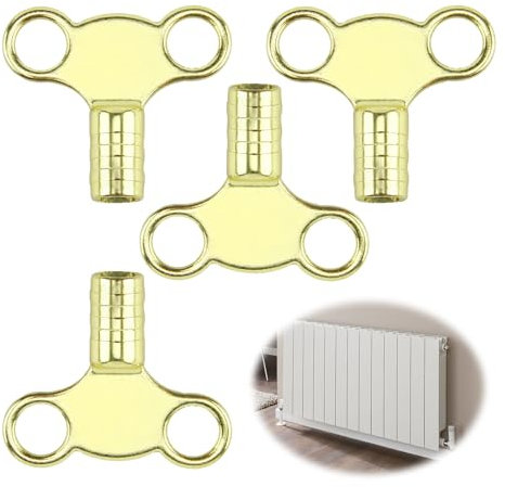 Radiator Bleed Key, 4Pcs Radiator Keys Radiator Valve Clock Key for Bleeding Radiators and Air Vent, Universal Radiator Bleed Tool for Home