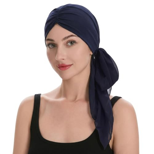ZLYC Damen Sommer Kopftücher Bedruckt Turban Kopfbedeckung | Dehnbar Dünn Atmungsaktiv