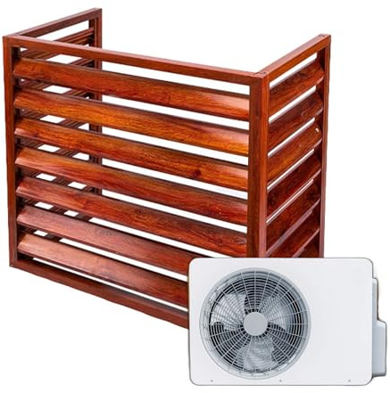 Housse de clôture pour climatiseur extérieur – Pompe à chaleur en aluminium avec réduction du bruit pour étagère de plantes 120 x 70 x 150 (5P) – Idéal pour les unités climatisées et les jardins