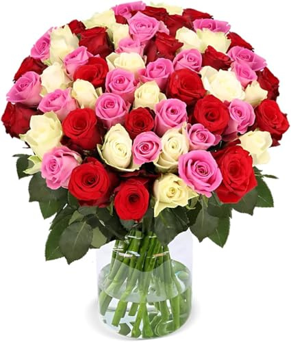 Blume Ideal Rosenstrauß | 15 Rosen - LoveLoud | Ø 40–50 cm | Echte Premium Rosen für Hochzeit & Deko | 7 Tage Frischegarantie | In verschiedenen Farben und Mengen
