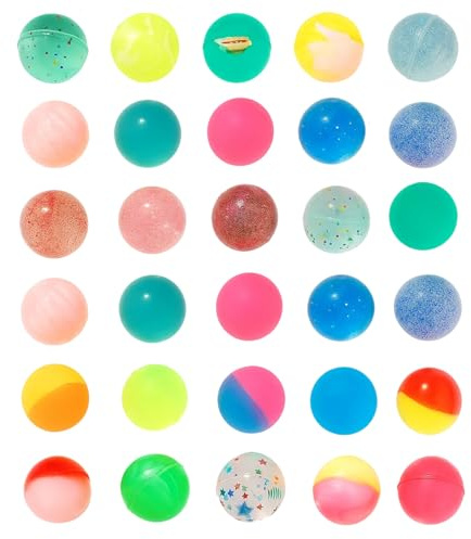 SongBuydn Flummies für Menschen, 30 Stück 25 mm Flummi Bälle In Zufälligen Farben, Mitgebsel geburtstag, Partygeschenk, Gummiball Für Menschen