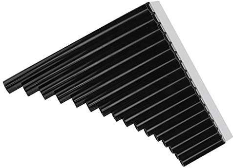 Badafaci Panflöte, C-Taste, Musikinstrument, ABS, Einfach zu Spielen, mit Tragetasche für Anfänger, Lehrpersonal (BLACK)