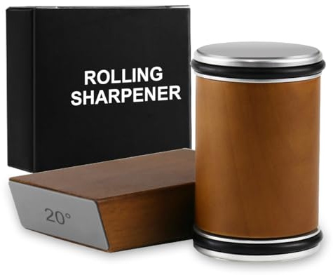 Rolling Knife Sharpener Kit, Kitchen Knives Tumbler Knife Sharpener, Roller Knife Sharpener Sharpening System, for All Blade Types, Angle with Rolling Sharpening Discs, for Professional, Home