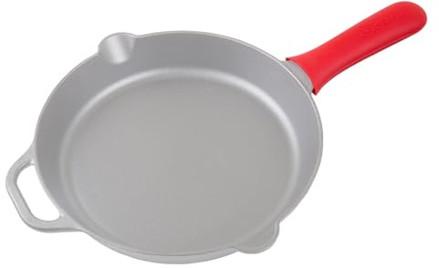 Victoria Funda Silicona Mango Protector para Sartenes de Hierro Fundido Ø 25-30 cm, Cubierta Resistente al Calor Evita Quemaduras al Manipular Sartenes