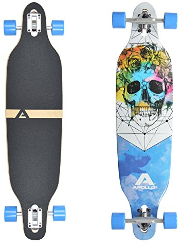 Apollo Longboard Molokai, Komplettboard, Twin-Tip Drop-Through Freeride Cruiser Board